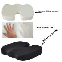 Cojín De Asiento Para Oficina De Espuma De Memoria Alivio De Dolor Lumbar Cojín Para Hogar Relleno De Poliéster/Celulosa Tipo De Cojín: Cojín De Asiento/Cojín De Espalda - details 4