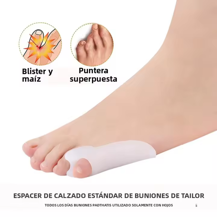 Corrector De Bigote De Gel Pexmen 2/4 Piezas Separador De Dedos Pequeños Almohadillas Para Alivio Del Dolor De Callos Y Ampollas - 1