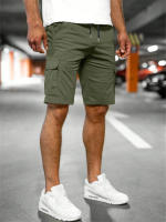 Shorts De Verano Para Hombre 2025 Estilo Safari Sólido Transpirable Con Multiple Bolsillos Moda Casual Fitness Y Jogging - details 21