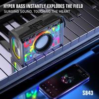 Altavoz S843 Transparente 15W Potente - Wireless Speaker con Bluetooth 5.3, Iluminación RGB LED, Función TWS, Radio FM Integrada, Batería Duradera 2400mAh, Reproducción Extendida, Carga Tipo C, Alcance 15M - details 0