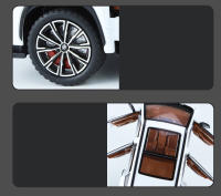 Toyota Crown Kluger Off-Road SUV Modelo De Coche De Colección Diecast 1:24 Con Sonido Y Luz Vehículo Miniatura Juguete Para Niños - details 11