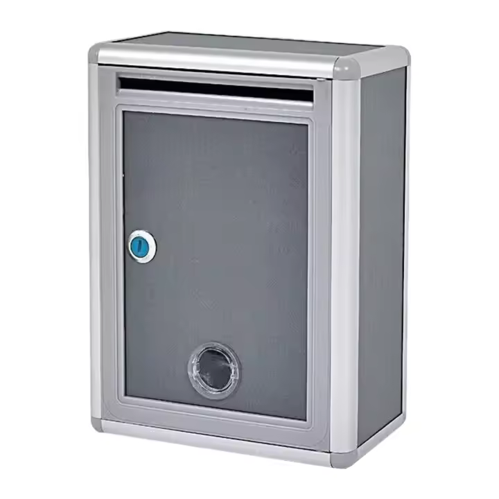 Caja De Correo De Pared Con Cerradura Caja De Colección Vertical Metálica Antirrosa Caja De Poste Metálico Para Exterior Sugerencia - 1