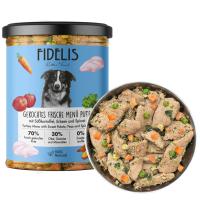 Comida Cocinada para Perros y Cachorros con Pavo, Espinacas, Manzanas y Hierbas - Fácil Digestión - 6 Unidades x 400 gr - ANIMALUJOS - details 0