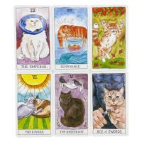 Cartas De Tarot De Gato Lindo Edición De Vistas En Inglés 78 Piezas Juego De Diversión Y Divination Borad Juego De Cartas De Mesa - details 3