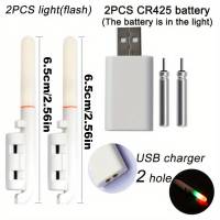 Flotador De Pesca Electrónico Luz Luminosa Varita De Buzo CR425 3.6V Batería De Litio LED Recargable USB Impermeable Noche Equipamiento De Pesca - details 5