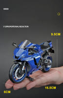 Modelo De Motocicleta Yamaha YZF-R1M a Escala 1/12 En Aleación De Zinc Simulación De Metal Para Colección Y Decoración Juguete Para Niños Regalo Azul Blanco Negro - details 2