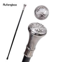 Bastón De Moda Con Relieve De Sello Medieval Punta De Goma Material De Acero Longitud 93cm Para Hike - details 3