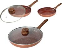 Juego de 3 Sartenes y 2 Tapas de Cobre | Apto para Horno - details 2