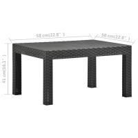 vidaXL Set de muebles jardín 2 piezas con cojín PP ratán gris antracita - details 7