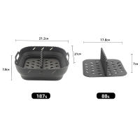 Parrilla De Silicona Para Air Fryer BPA Free Con 4 Copas Para Huevos 8.5 Pulgadas Placa De Almohadilla Plegable Para Airfryer Con Copos De Hornear Ecológico - details 1