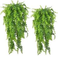Guirnalda de Hojas Artificiales de 81cm, plantas de plástico colgantes de vid Verde, Bricolaje, Fiesta de Boda en casa, 2 UDS. - details 0