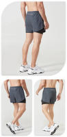 Shorts De Correr Para Hombre Quick-Dry Transpirables Doble Capa Para Gimnasio Y Entrenamiento Shorts De Playa Verano Pantalones Deportivos mid Waist - details 10