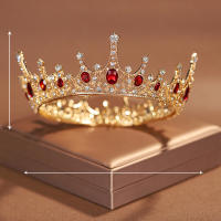 Diadema De Estilo Barroco Para Boda Corona Redonda Elegante Para Cumpleaños Fiesta De Princesa Disfraz Y Fotografía - details 4