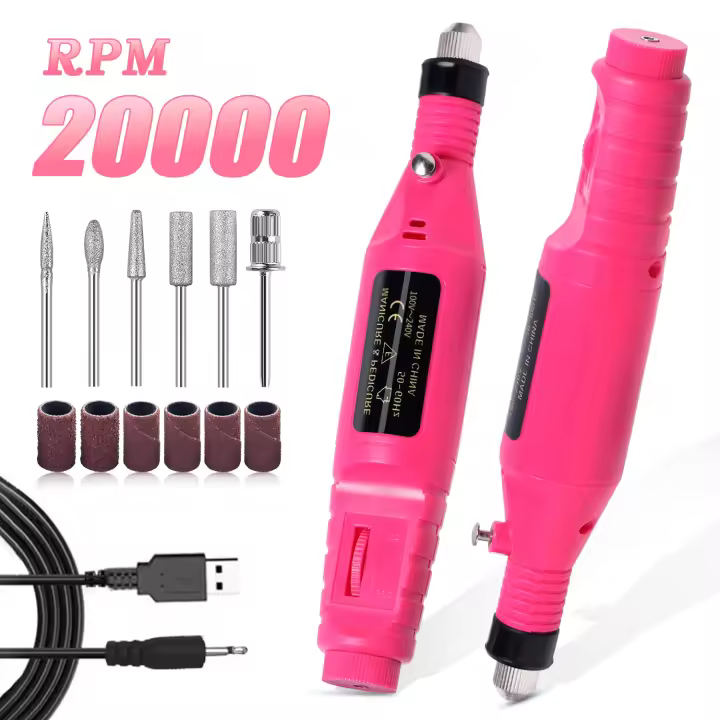 Juego De Linterna Para Uñas Eléctrica Máquina De Pulir Y Moler Herramientas Profesionales Para Manicura Y Pedicura Cortador De Uñas Fuerte - 1