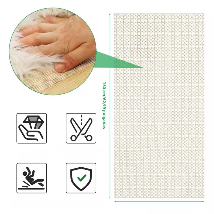 Alfombrilla Antideslizante Multiusos Para Piso Duro Cojín De Alfombra Antideslizante Lavable Mesh Antideslizante Para Sala De Estar - 1
