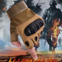 Guantes Tácticos De Halcón Negro Para Deportes Y Entrenamiento Con Capa Dura Cinco Dedos Antideslizantes Microfibra Unisex - details 10