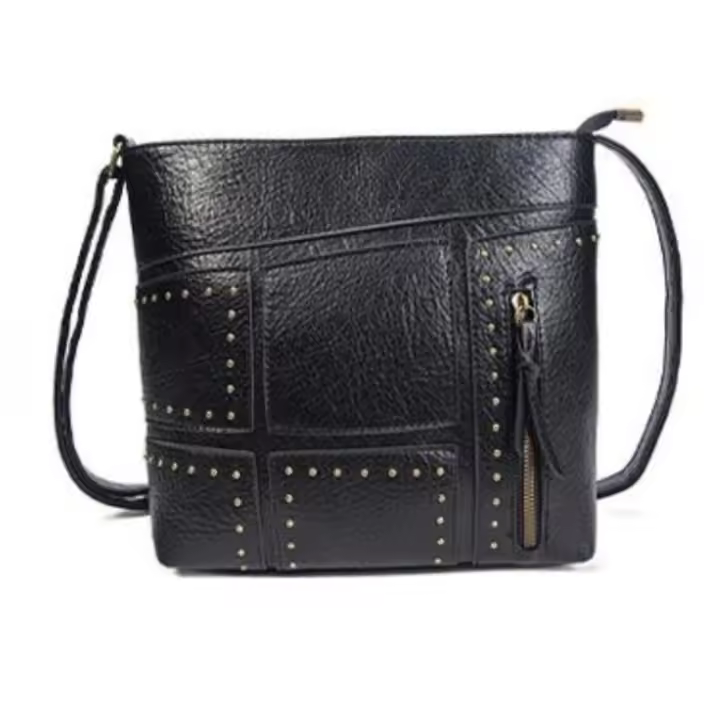 Bolso de hombro de cuero PU suave para mujer, bandolera Retro concremallera, bolso cruzado femenino de gran capacidad, bolso diario, 9 colores. - 1