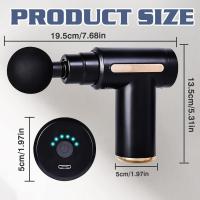 Gun de masaje Mini, Gun de masaje, Dispositivo de masaje muscular, Dispositivo de masaje portátil con 6 velocidades, Puerto de carga USB C Y 4 boquillas de masaje, pistola de masaje Ultra - details 7