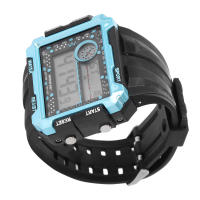 Reloj electrónico para hombre, Luz Nocturna, Agua Resistant, Esfera Grande, Hora dual, Reloj Deportivo digital, Negro, Azul W - details 1