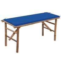 vidaXL Banco de jardín plegable con cojín bambú 118 cm en color Rojo vino tinto/Negro/Antracita y más | acolchados duraderos para sofás de jardín terraza exterior - details 7