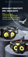 Linterna Frontal LiitoKala Owl LH-208 Recargable Con Batería AAA Ni MH Intercambiable Y Clip De Gorra Impermeable Para Actividades Al Aire Libre - details 1