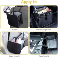 Cubo de basura plegable para Coche con Cordón ajustable, forros de basura para Coche, Bolsa de basura, organizador portátil impermeable para asiento de coche - details 0