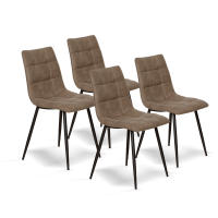 Furniture Style S.L. - Pack de 4 Sillas de Comedor Estilo Industrial Ivy con Tapizado Acolchado y Patas Metálicas - details 0
