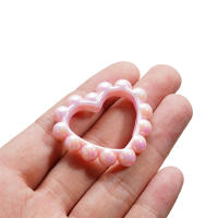 5pcs/Lote Contadores De Corazón De Acrílico Para Hacer Joyas Accesorios DIY Para Pulseras Y Pendientes En Colores Mixtos - details 7