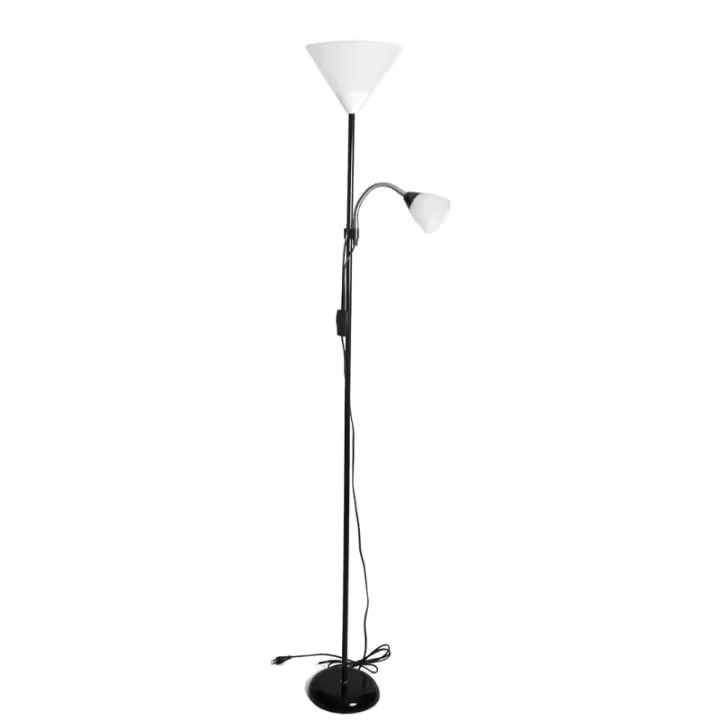 Lámpara de Pie 2 brazos 1.8M Ideal para Salones y Estudios Diseño Moderno y Funcional Lampara de Lectura Orientable - 1
