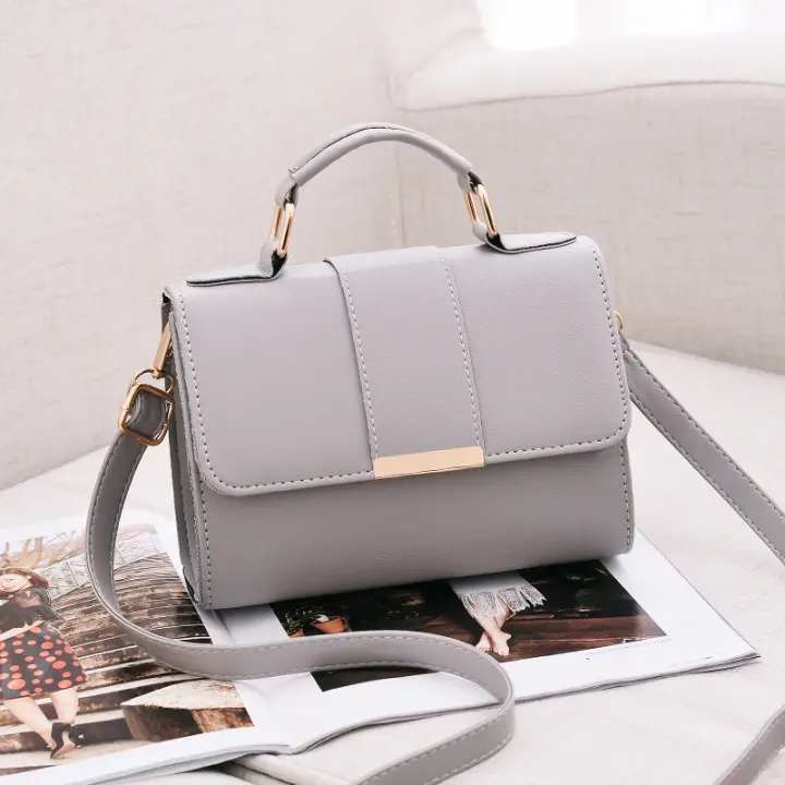 Bolso De Hombro Para Mujer En Color Sólido Con Arrastre Bolso De Mano De Cuero Con Bolsillo Y Cierre De Cubierta Moda Versátil - 1