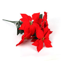 Arreglo De Poinsettias Artificiales Rojas Para Navidad Decoración De Árbol De Navidad Y Interior Exterior Joy-enlife - details 0