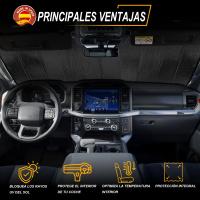 KingnetStore - Parasol Coche Delantero Universal Cierre con Botón Color Metalizado, Protector Solar Parabrisas, para Proteger y Enfría el Interior del Automóvil, Bloquea de los Rayos UV Perjudiciales. Cubierta de Parabrisas para Coche Plegable - details 2