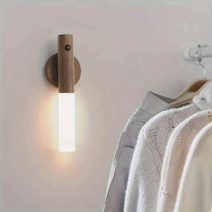 Luz Nocturna Creativa Y Inteligente Con Sensor De Movimiento PIR LED Recargable Magnética Para Armario De Cocina Escalera Cocina Luz Nocturna - 1