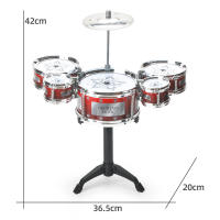 Batería De Jazz Dinámica Para Niños Juguetes Instrucciones De Percusión Occidental Instrumento Musical Para Principiantes Colores Rojo Azul Negro - details 3