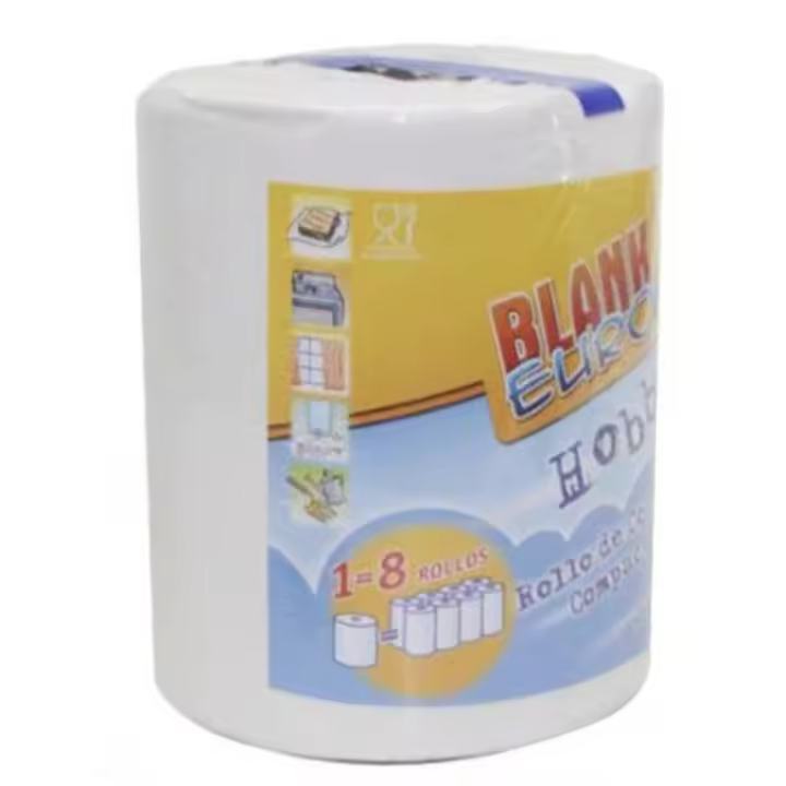 Paquete de 6 Rollos de cocina compactas, doble capa, alta absorción, resistentes al agua, papel en rollo para uso doméstico y comercial, multiusos para limpieza - 1