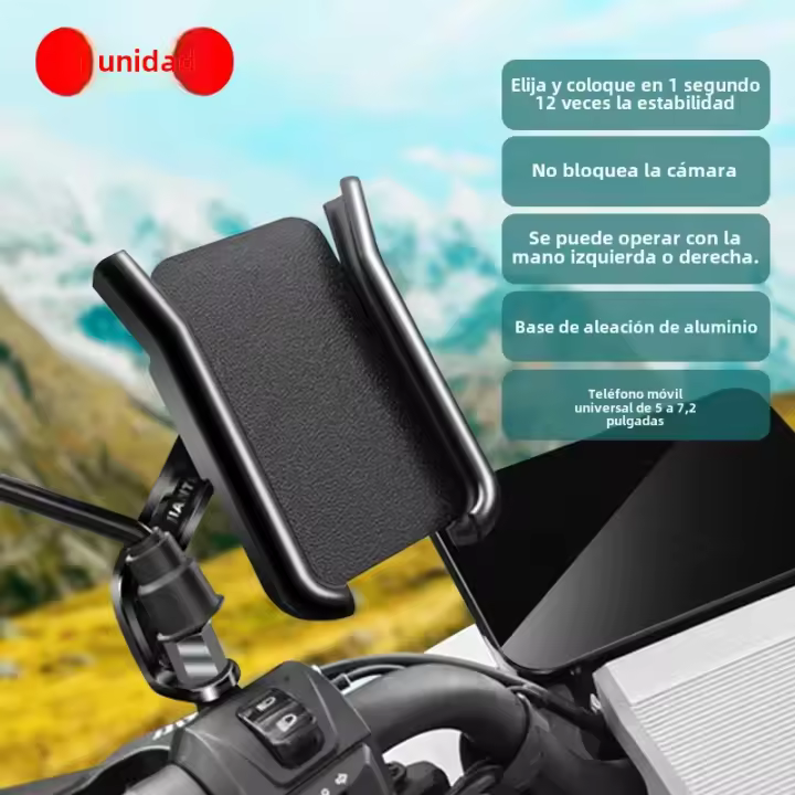 Soporte De Teléfono Para Motocicleta SEAMETAL Para Navegación GPS Accesorios De Visión Trasera Soporte Móvil Para Motocicleta - 1