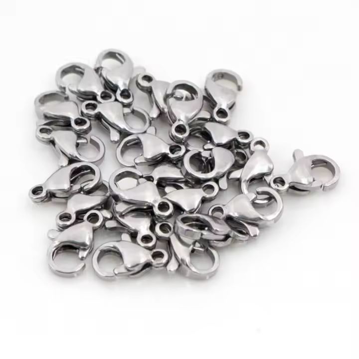 30pcs Hebilla De Langosta De Acero Inoxidable Galvanizado En Oro Para Cadena De Collar Y Pulsera Herramientas De Joyería DIY Tamaños 12*7mm Y 10*5mm - 1
