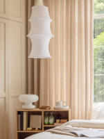 Modernas Cortinas De Ventana De Estilo Coreano Sencillo Y Elegante Color Sólido Hechas De Lino Translúcidas Para El Salón - details 6
