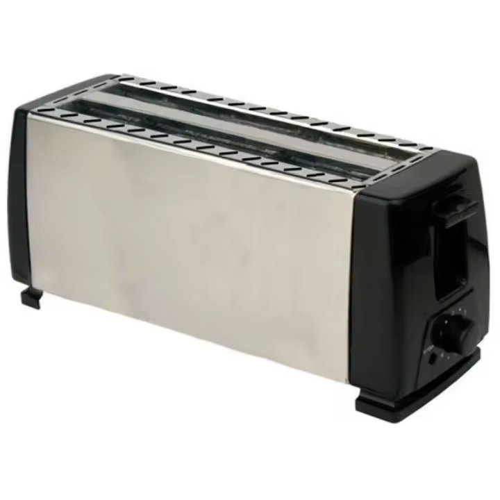 TOSTADORA DOBLE RANURA LARGE 4 TOSTADAS PAN DE MOLDE 1200 W DE POTENCIA , TOSTADOR DOBLE WITH RANURAS EXTRA LARGAS Y CAPACIDAD PARA 4 REBANADAS DE PAN DE MOLDE, TOSTADORA DOBLE WITH EXTRA WIDE RANURE, - 1