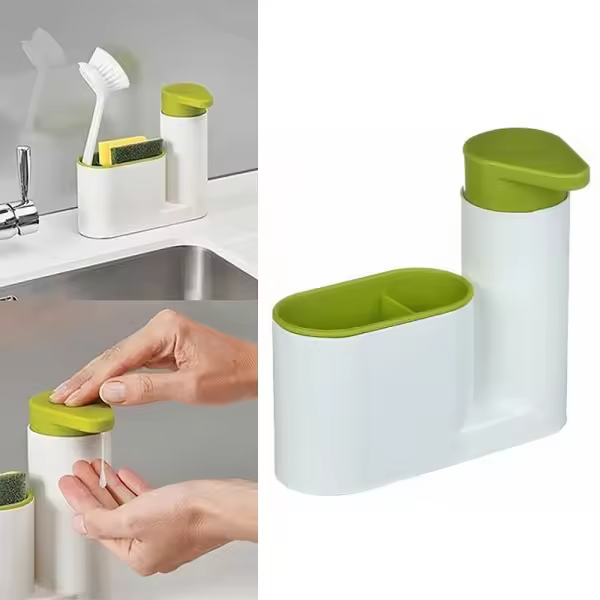 Dishwashing Utensil Stand / Detergent Pump - Dish White - 1
