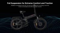Bicicleta Eléctrica Plegable Adulto ENGWE Engine X 20*4.0 pulgadas Neumáticos gordos Chaoyang todoterreno Motor 250W batería de bicicleta eléctrica 48v 13Ah Velocidad máxima 25 km/h Autonomía de 100 km Freno de disco dual Carga máxima 150 kg - Negro - details 23