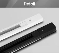 Juego De Rail De Pista De Luz 2 Hilo 0.5M 1M Lámpara LED Para Sala De Estar Conectores Recto/L Forma Caja De Techo Brushed Nickel - details 6
