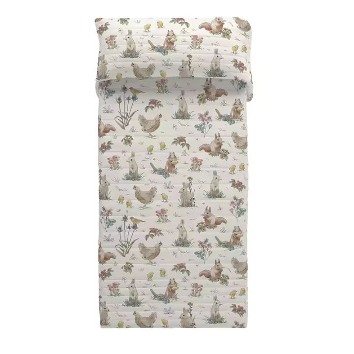 COLCHA BOUTI INFANTIL 100% ALGODÓN SPRING FIELD ICEHOME FABRICADO EN ESPAÑA - 1