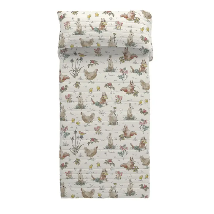 COLCHA BOUTI INFANTIL 100% ALGODÓN SPRING FIELD ICEHOME FABRICADO EN ESPAÑA - 1