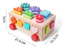 Juguetes De Madera Con Formas Para Niños Juego De Enigmas Educativos Montessori Para El Desarrollo Temprano Sorter De Bloques De Alineación Caja De Juego Regalos Para Fiestas Edad Recomendada 3-12 Años - details 7