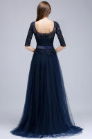 Vestido Elegante De Maxi Para Madre De La Novia Con Encaje Y Tules BABYONLINE Sin Mangas Con Cintura A-LINE Decoración De Perlas Y Broches - details 2