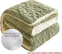 MIRAMAX-Edredon Borreguillo Invierno  para Cama 90/105/-135/150, Reversible Franle Sherpa, Relleno Microfibra, Nórdico Cálido Suave,  con  Fundas de Almohada 50X70 cm. - details 11