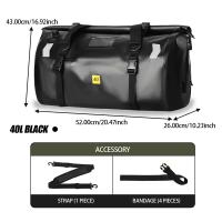 Bolsa De Asiento Para Motocicleta Impermeable De Viaje 20L 50L 70L 100L 40L 66L Equipaje Seco De PVC Para Exterior - details 29
