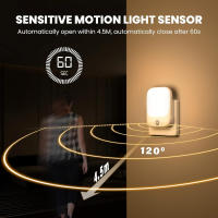 Lámpara De Noche LED Con Sensor De Movimiento Para Habitación Infantil EU Plug Automático De Atardecer a Amanecer Sensor Dimmable Sin Cable Para Armario - details 1