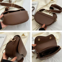 Bolso De Hombro Pequeño De Cuero PU Vintage Para Mujer Bolso Transversal De Moda Con Cierre De Cubierta Y Pochete Interior - details 17